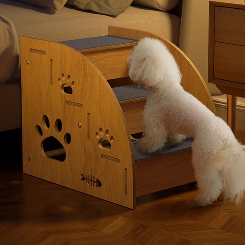 Dog stairs wooden non - stairs, non-slip