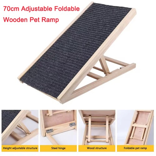 Wooden dog ramp adjustable - ramp,