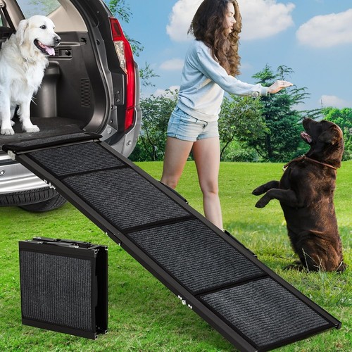 Foldable pet dog - ramp, for