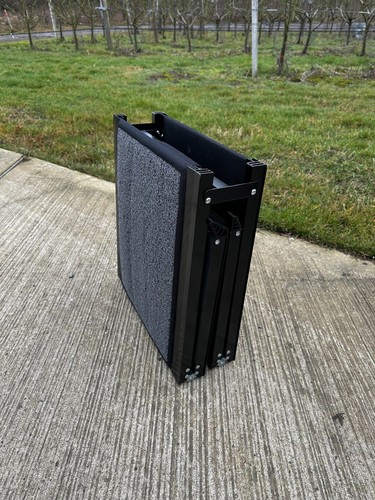 Aluminium folding dog ramp - aluminium,