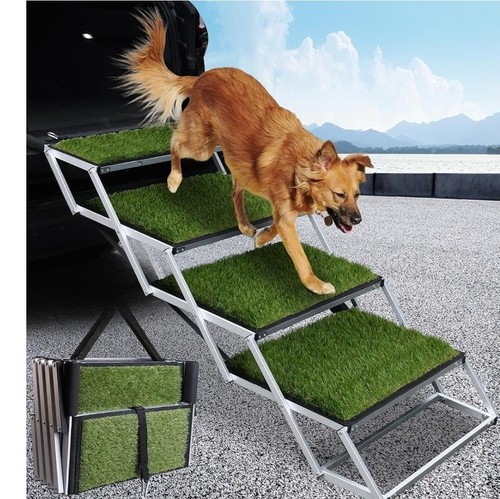 Step folding dog ramp - folding,