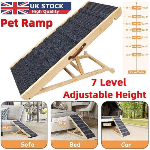 Wooden dog ramp adjustable - dog,