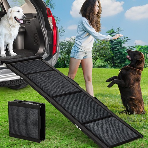 Folding pet dog car ramp - dog,
